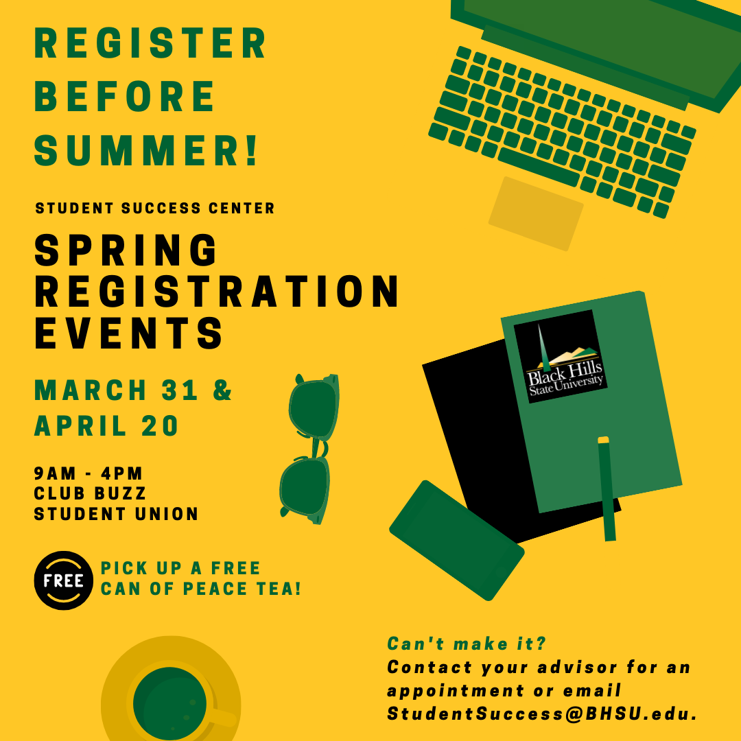 Head down to Club Buzz TOMORROW (March 31st) or Tuesday, April 20th anytime from 9am-4pm to get help with registering for classes before summer and say peace out to the semester by enjoying a FREE peace tea!! 🤓🖥️🐝✌️