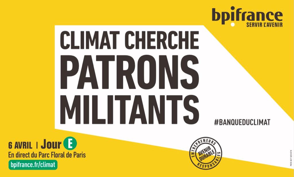 NicolasDufourcq's tweet image. Notre nouvelle campagne ! Nous créons le clubs des patrons et patronnes eclaireurs de la transition #banqueduclimat @Bpifrance