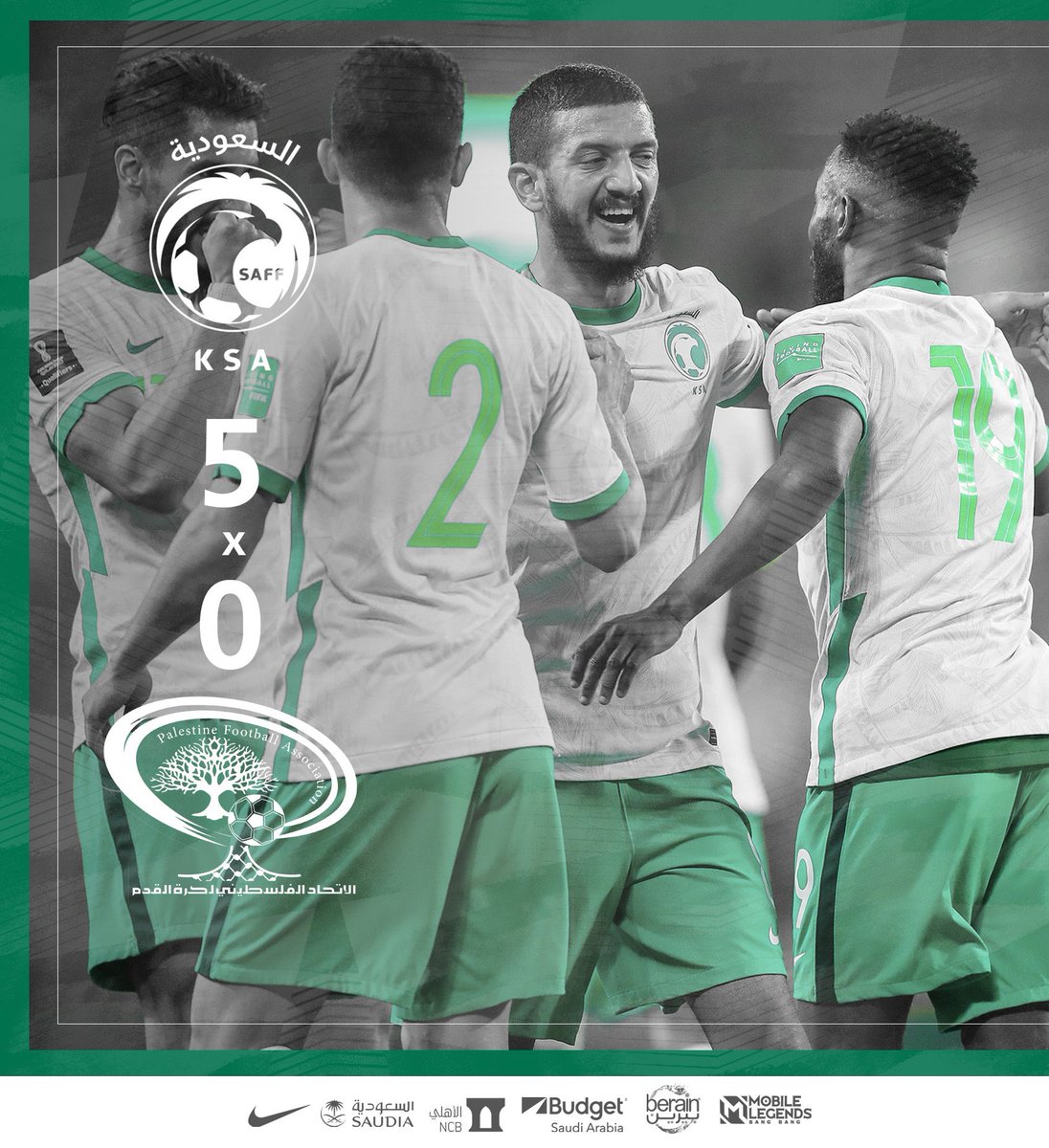 الف مبروك للصقور 
للامانة منتخب ممتع جدا 
تجانس بين اللاعبين 
ادعموهم واغلقوا موضوع الانتماء للاندية عندما يتعلق الامر بشعار الوطن 🇸🇦🤍🤍

 #السعوديه_فلسطين