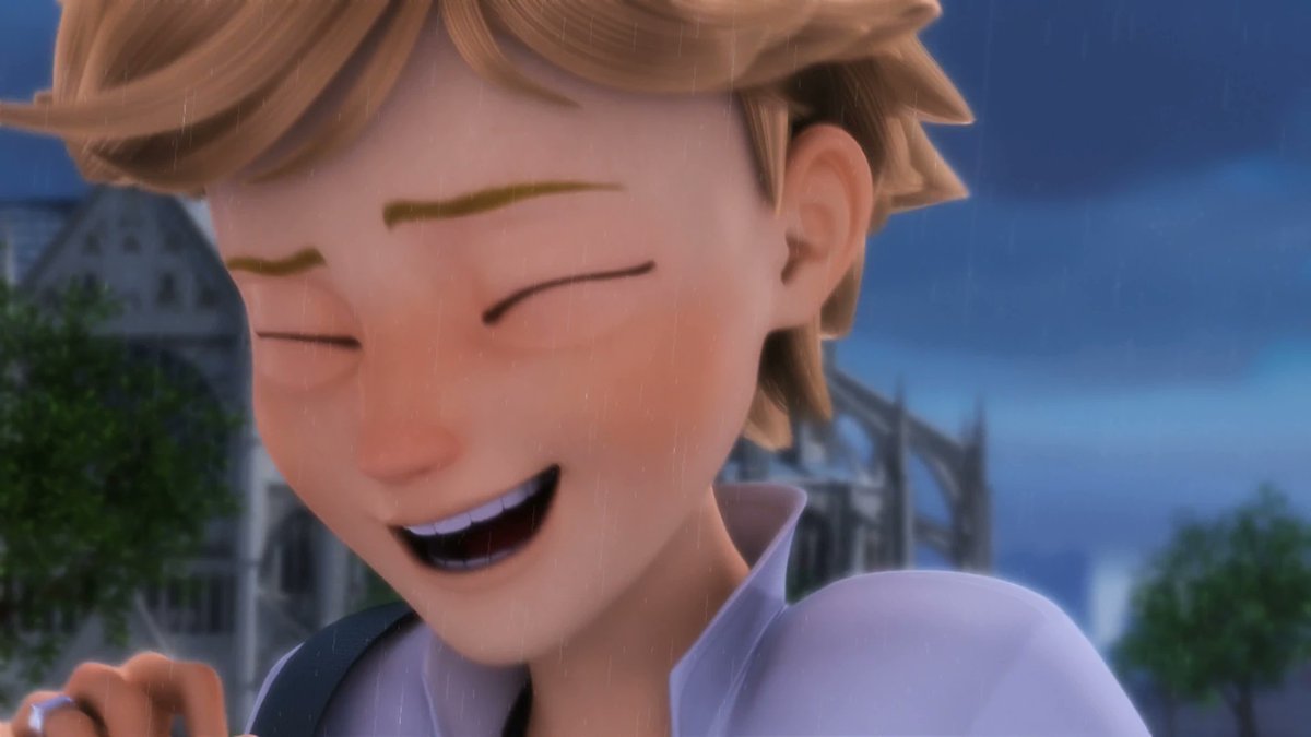 ladynoirose's tweet photo. OK but adrien writting "In the rain" for marinette when he realizes he loves her and playing it to her 😭😭 i would SOB https://t.co/aUevGdXlKi