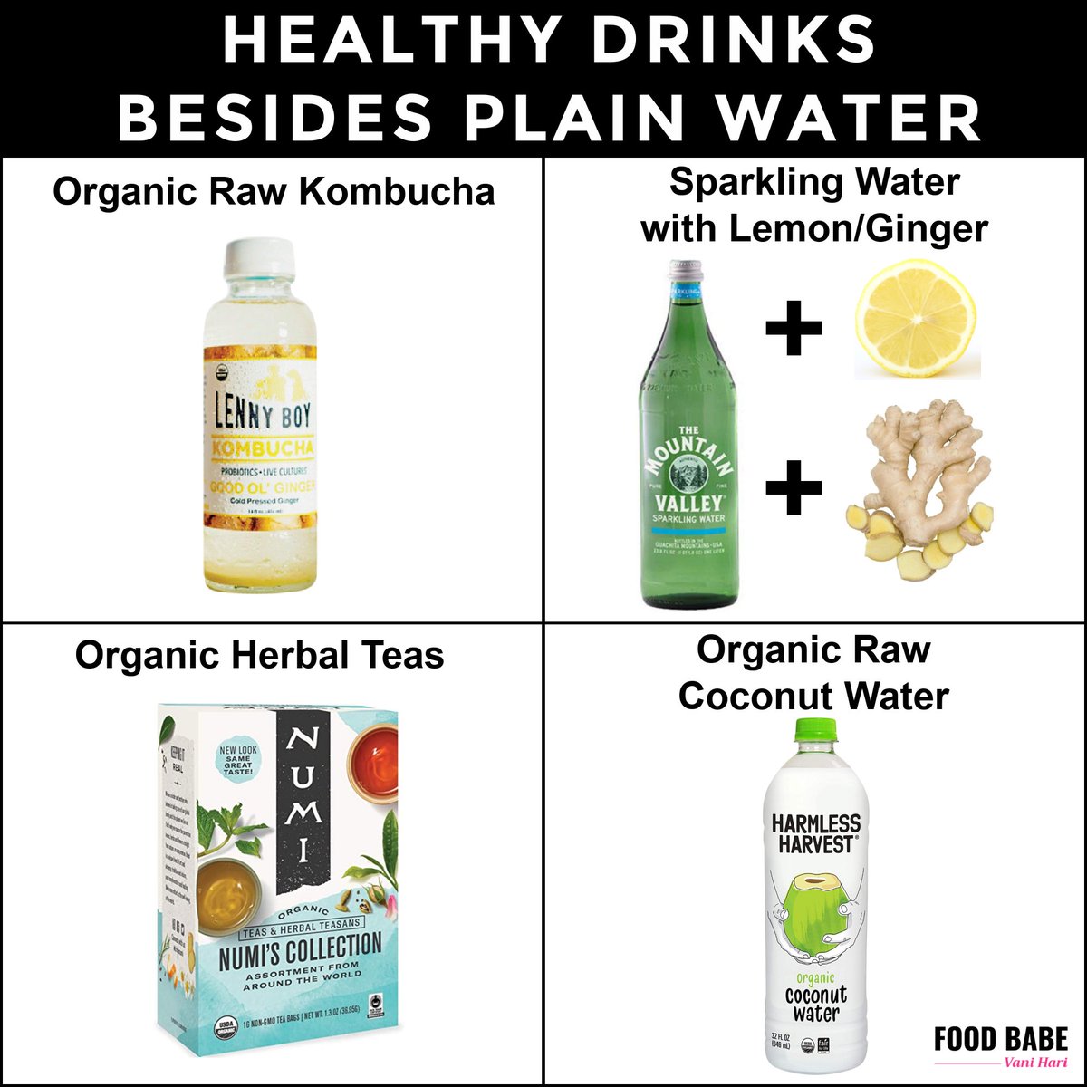 We all know the healthiest beverage is clean filtered water, but it can be boring to just drink water all the time! Here are some other healthy drinks that I personally enjoy: instagram.com/p/CNDfjtjlpqq/