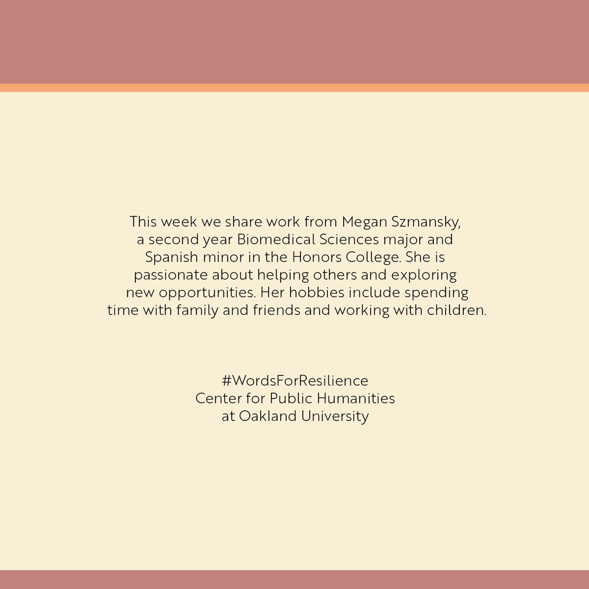 humanities_ou's tweet photo. This week's post comes from Megan Szmansky. #WordsForResilience https://t.co/BqS310rIwS