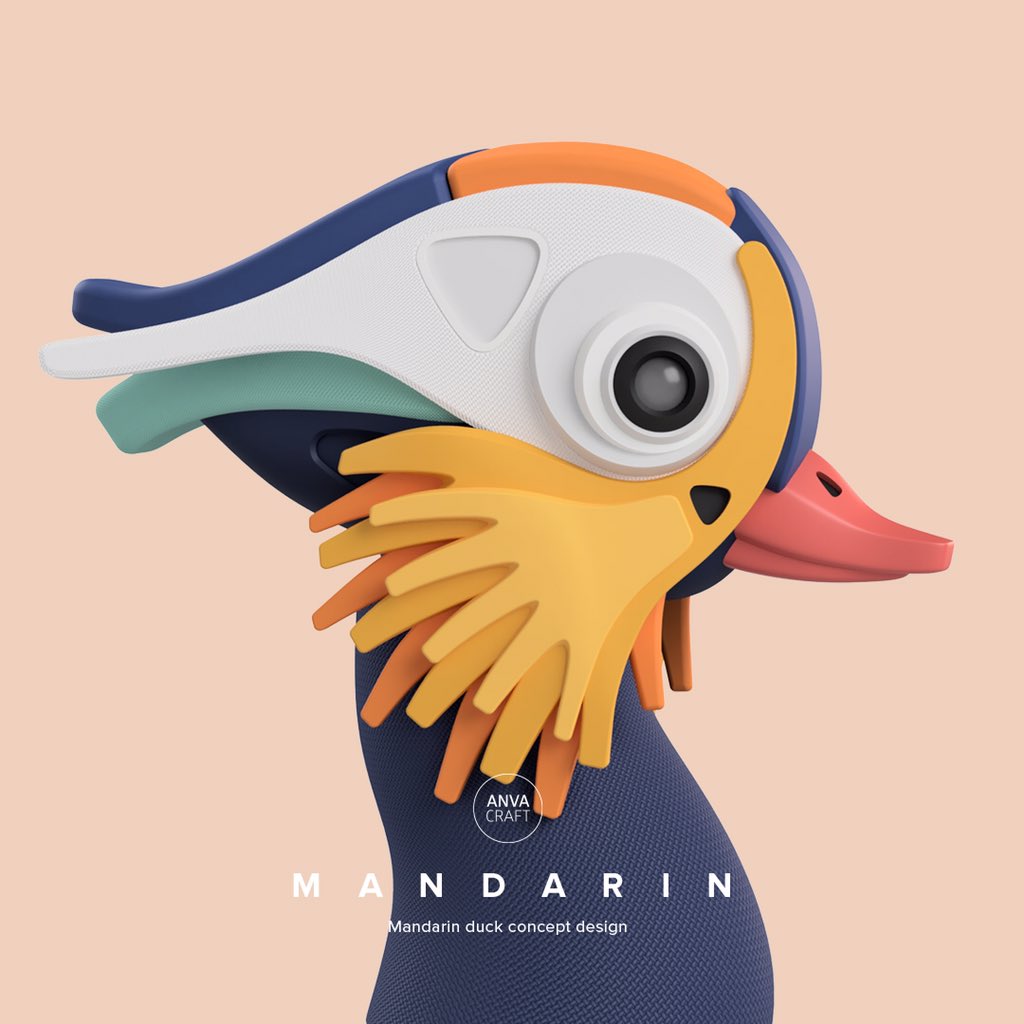 ANVACRAFT's tweet photo. Say hi to Mandarin duck )

#anvacraft #mandarinduck #aixgalericulata #duck #robotbird #robotduck #robot #design #concept #conceptdesign #3d #3dmodeling #3dconstructing #hardsurface #robotdesign #render #conceptdesigner #3ddesigner #hardsurfacemodeling #3ddesign #toy #toydesign https://t.co/um5uuZVfVM
