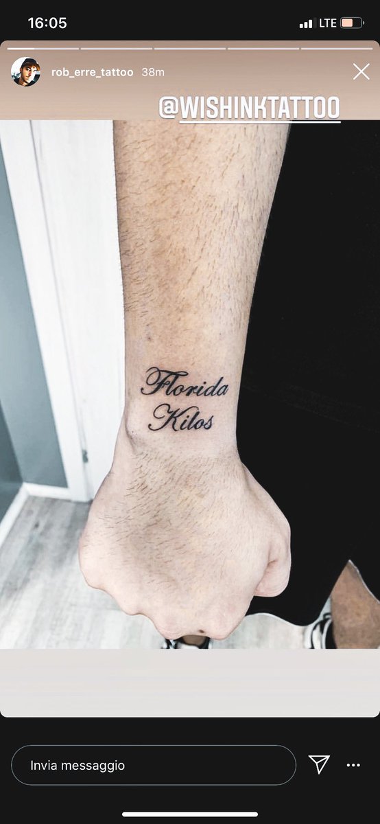 monkeyrich1's tweet photo. @vvenicebitch I’ve tattooed “Florida Kilos” on the other wrist 
I’m in love with these two babies ahahah 
Anyway, If u’re sure, do it https://t.co/0kxv5XTRgN
