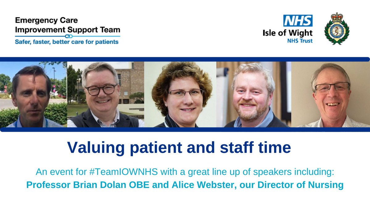 IOWNHS's tweet photo. We are delighted to be co-hosting with @ECISTNetwork a great panel of speakers for our 'Valuing patient &amp; staff time' event on Thursday. 

We look forward to virtually welcoming Pete Gordon @BrianwDolan @doctorcaldwell &amp; @DrGenever to #TeamIOWNHS

#GettingToGood #EndPJparalysis https://t.co/wlZGVSNxdV