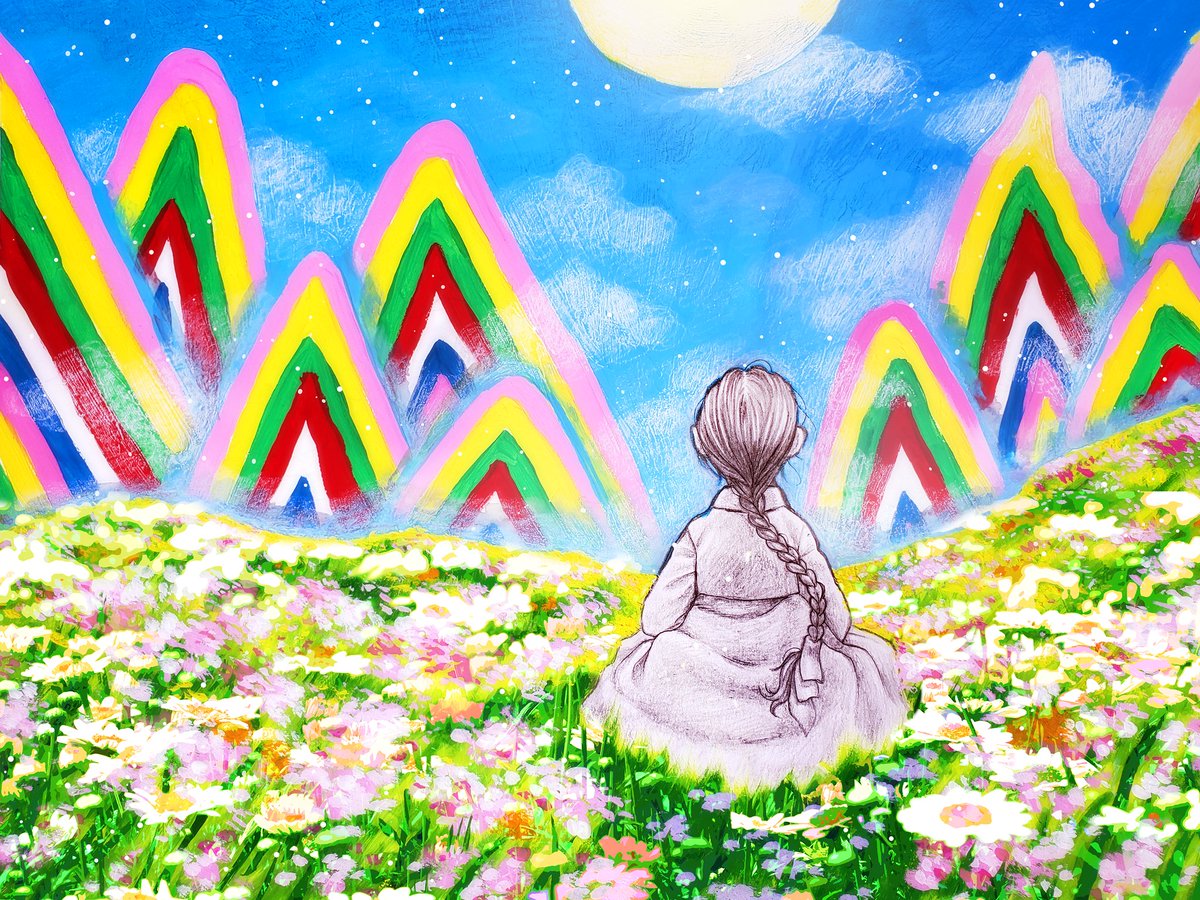 GirlofPeaceDoc's tweet photo. A Child's Dream of Spring After Winter
Gouache, graphite, colored pencil, ink
Art By Yuna Shawver https://t.co/YMWDbkxRt6