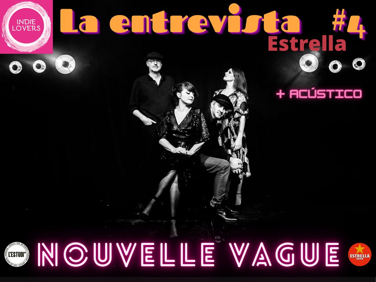 Y la Entrevista Estrella ⭐🍻 del programa #4 de #IndieLoversRadio es... 🥁🥁🥁

NOUVELLE VAGUE!!!

Única entrevista en todo el Estado en la gira de sus 15 años! Y nos regalarán 2 canciones en vivo del álbum desde L'Estudi de l'Apolo!

⏰🗓️ Este jueves 1/4 en nuestra web y redes!