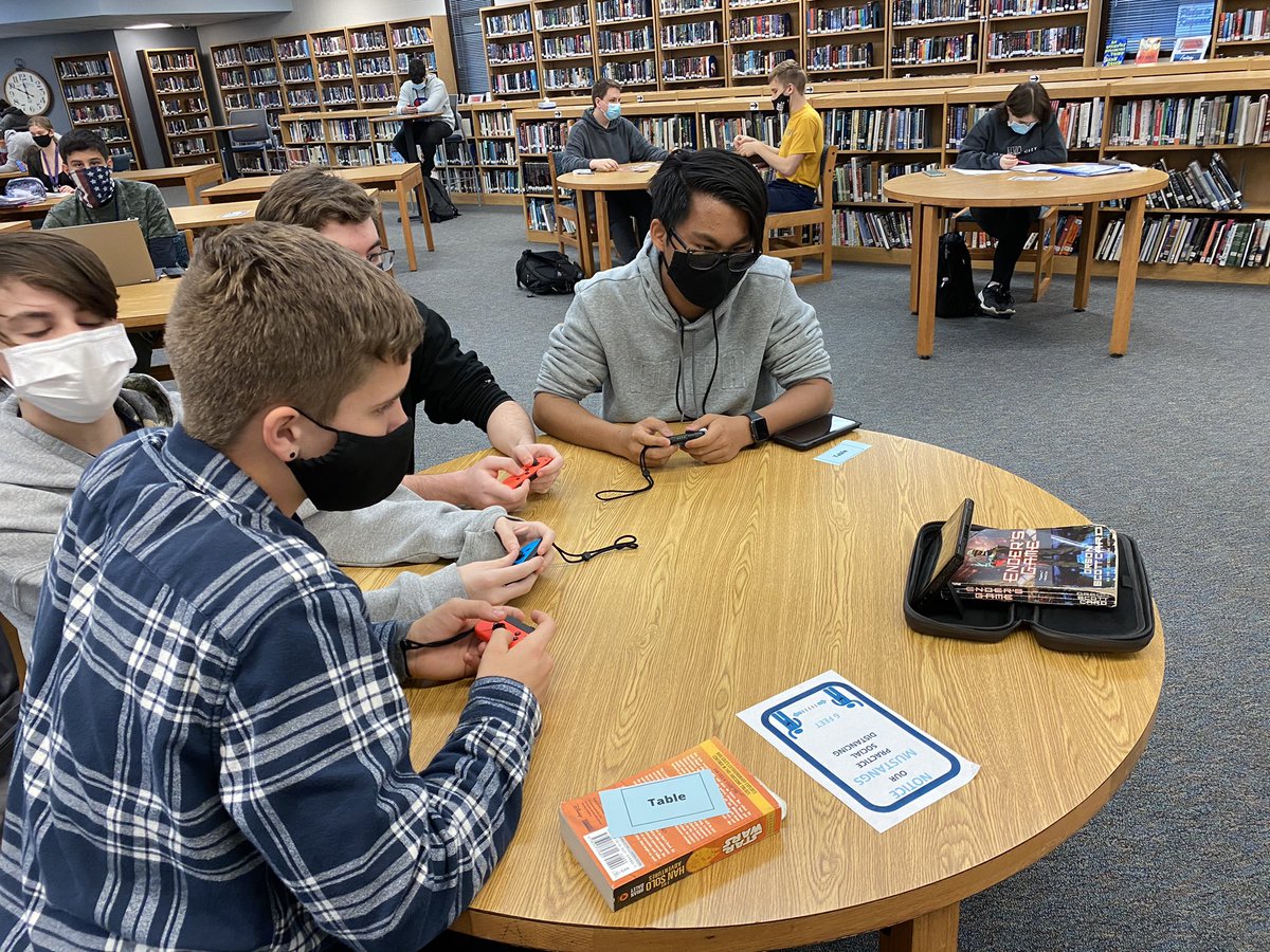 HumbleISD_lib's tweet photo. Mustang Hour Library Learning &amp; Book Club @HumbleISD_KHS Library @HumbleISD_DDI @HumbleISD @nasra_michael @HISDParents @khs_lib @HumbleISD_FDN #thehumblelibrarian https://t.co/hBhBBp4d8a