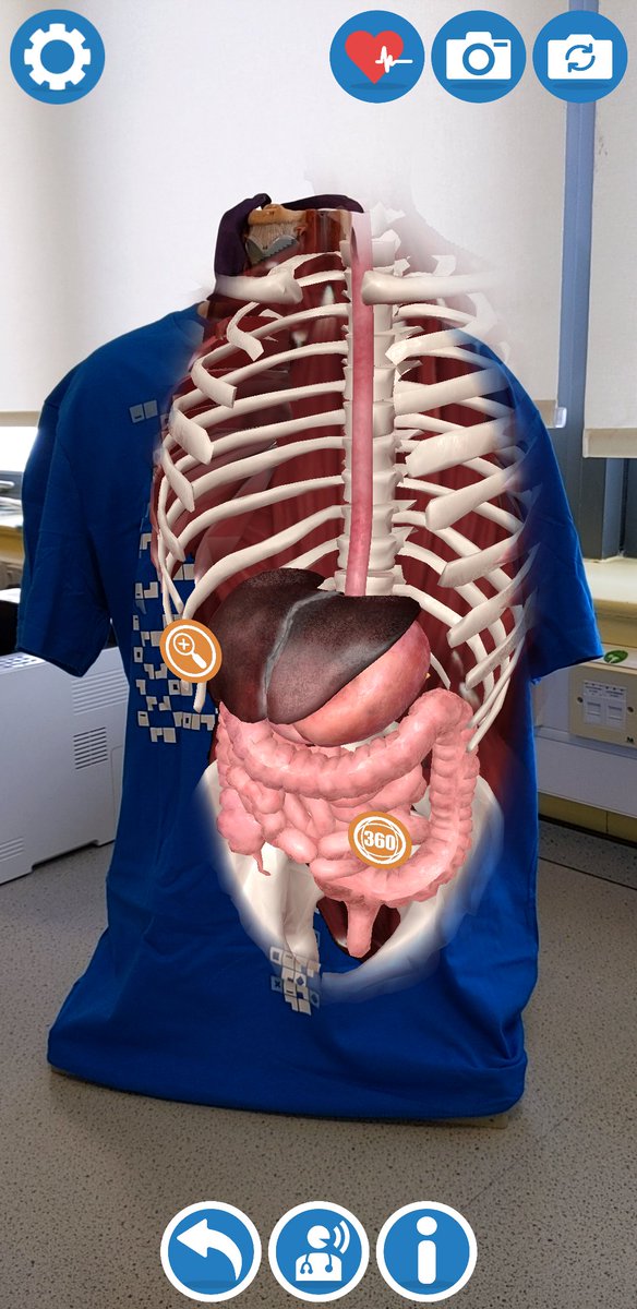 addie_jen's tweet photo. My S2 class we're learning about the digestive system. The Virtuali-Tee was a great addition to the lesson, especially the virtual trip through the small intestine.@Sci_BHS #education #STEM #virtualitee #scienceeducation #technology https://t.co/C4dMyY6Fo3