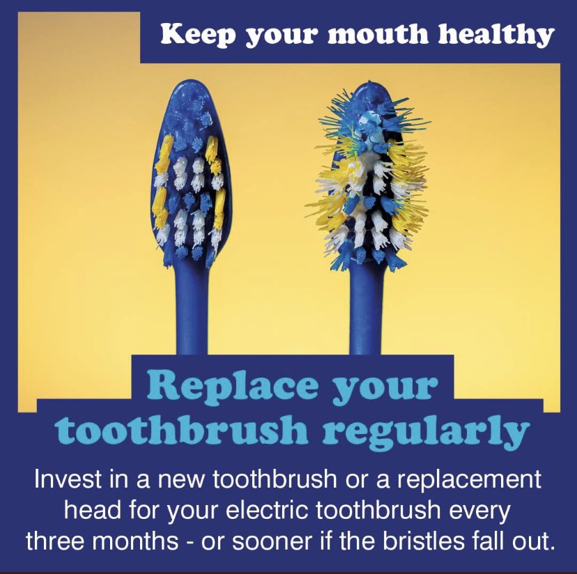 Evening #wetherbyhour. Tonight’s gem of info from York Place Dental Practice. Don’t forget to change your toothbrush - especially after you have had COVID 19 #wetherbydentist #yorkplacesmiles #keepsafe