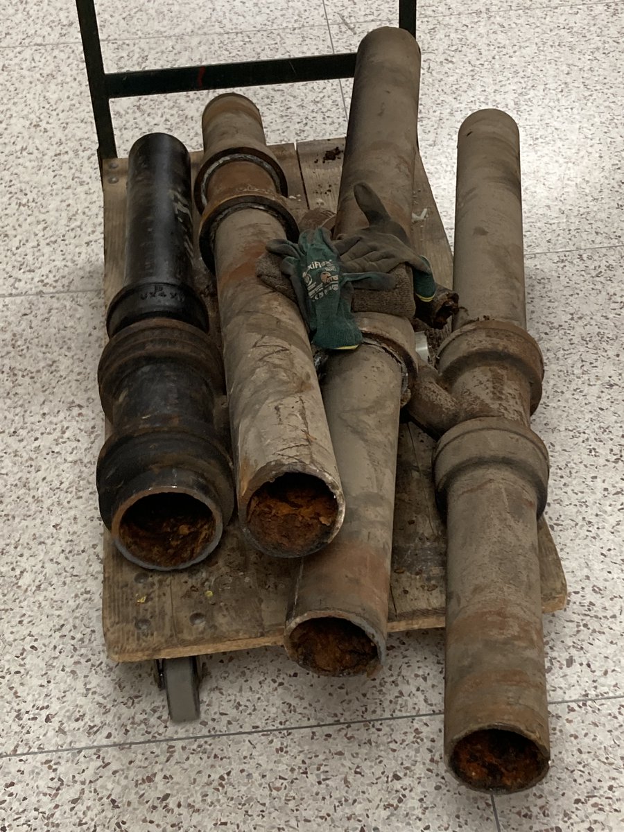 Work continues over spring break. Look at the rust in this galvanized piping being replaced. We are grateful to our taxpayers for supporting the sinking fund millage which allows us to tackle these improvements. Thank You!!