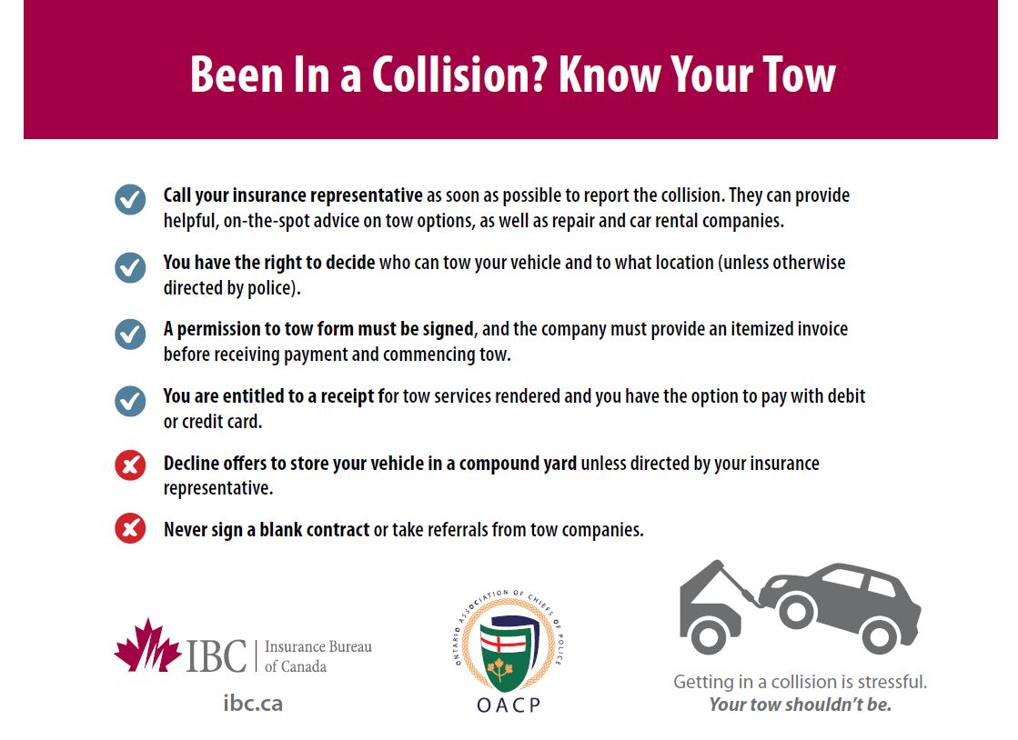IBC_Ontario's tweet image. Collisions are stressful – the tow shouldn’t be. Know your tow rights with these tips. ow.ly/2Rhm50EckP4  #KnowYourTow #FPM2021
