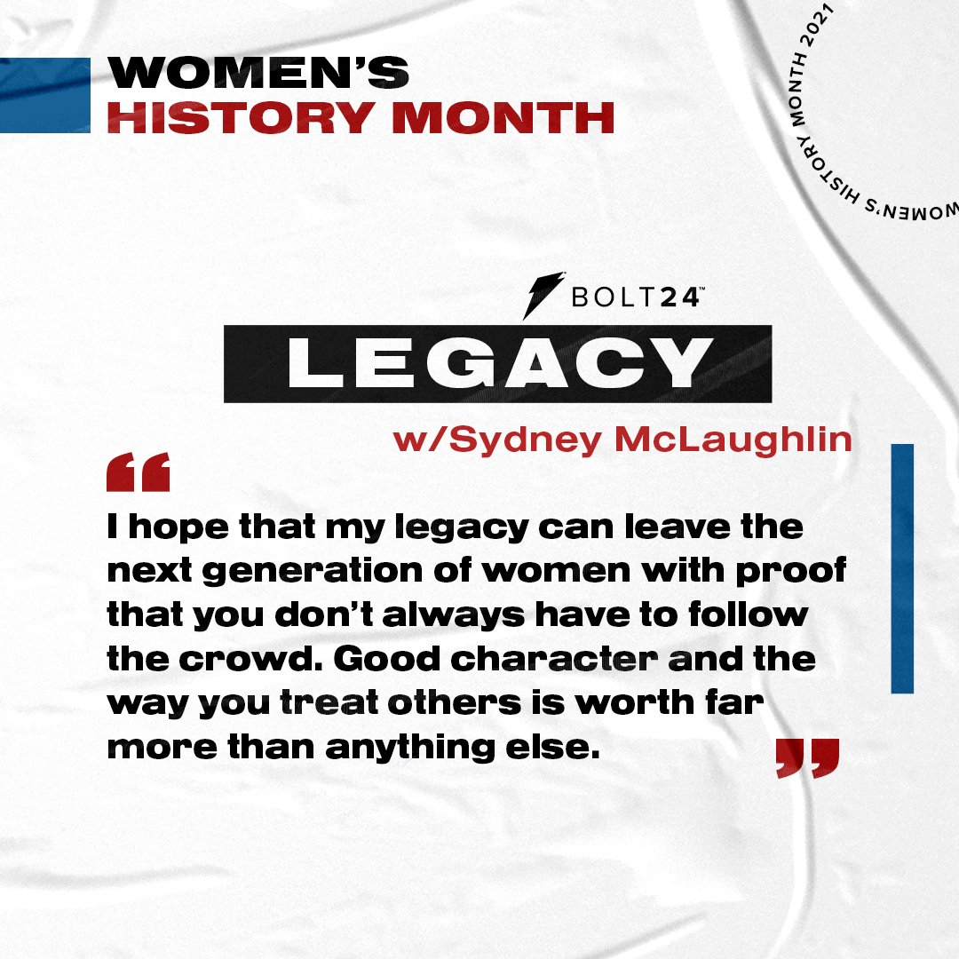 Bolt24's tweet photo. World-champion athlete and former Gatorade POY @GoSydGo let us know the 🔑 to her legacy. #WomensHistoryMonth https://t.co/lURw5ioc4W