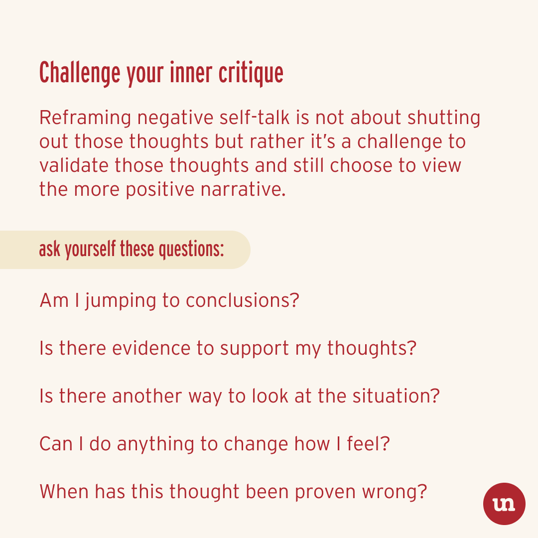 unlearn_com's tweet photo. How do you reframe other examples of negative self talk? Share suggestions in the comments to help others!

#unlearn #negativity #positivity https://t.co/aaODx4DQE1