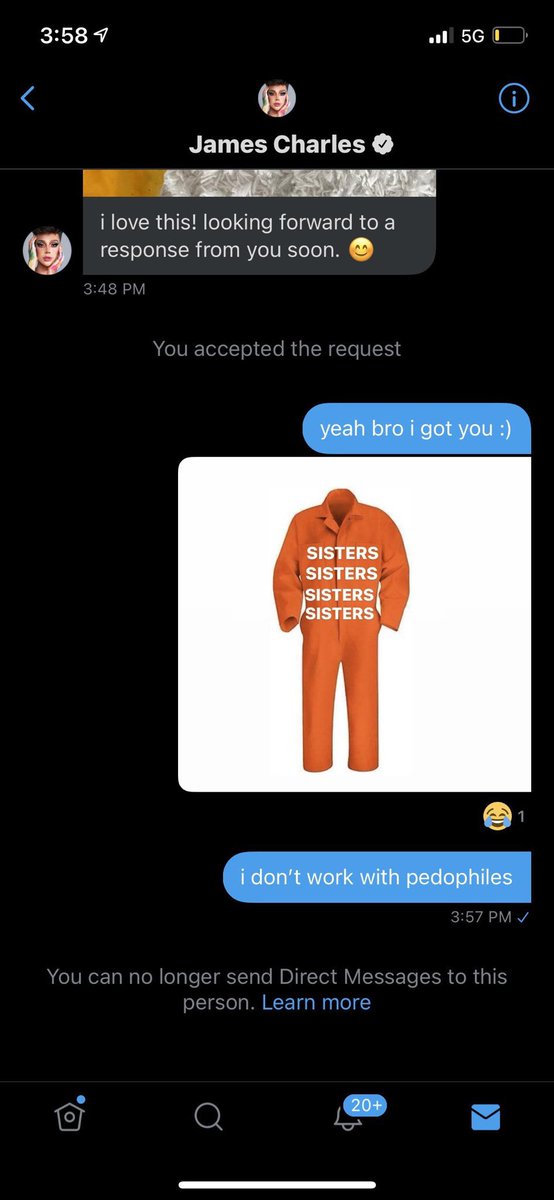denzelcanvas's tweet photo. my james charles merch idea was on point since he’s trending for being a predator again https://t.co/43waNSKS1C