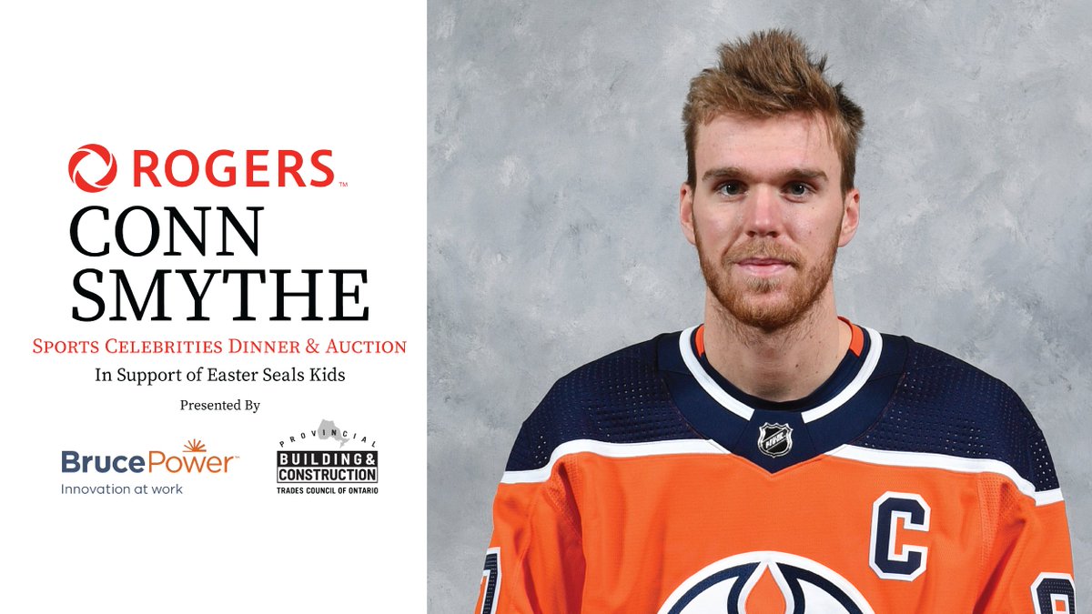 Captain of the <a href="/EdmontonOilers/">Edmonton Oilers</a>, &amp; one of the best hockey players in the world, <a href="/cmcdavid97/">Connor McDavid</a> will be joining the head table of this year's virtual <a href="/Rogers/">Rogers</a>  Conn Smythe Sports Celebrities Dinner on May 6 at 7 pm. More information &amp; tickets available here: connsmythedinner.com