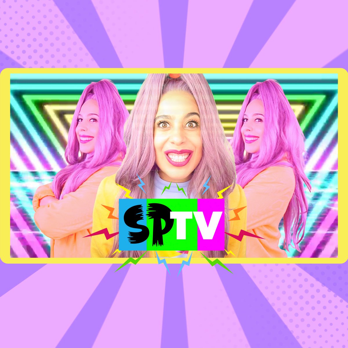 SP_Changemakers's tweet photo. Thank goodness it's SPTV! 🍪🎉

We'll make persuasive speeches with Story Pirates @thelindseylife &amp; @AndrewBarbato + learn  about roller derby from 10-year-old Alison on a NEW Story Pirates Presents: SPTV tonight in LA on @KLCS at 5:15pm PT! 

Or watch at https://t.co/IHTNAMZAoT! https://t.co/zrZNFsUSN4