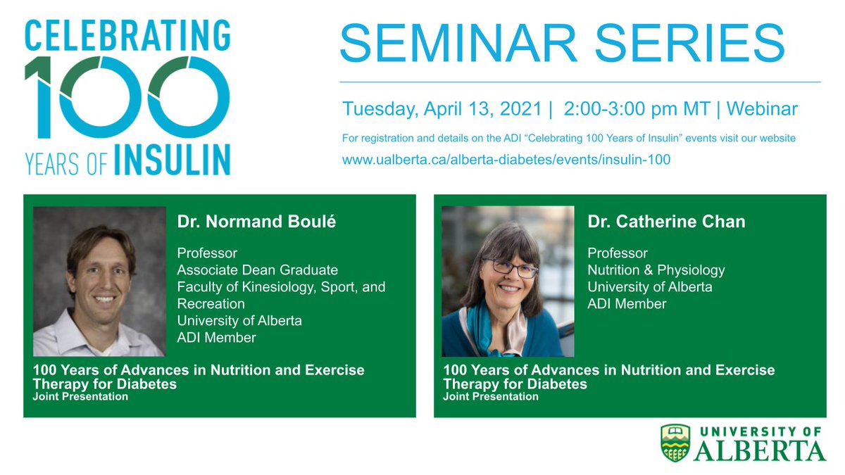 📢 Join us!

ADI "Celebrating 100 Years of Insulin" Seminar Series ~ with speakers Dr. Normand Boulé and Dr. Cathy Chan

Tuesday, April 13, 2-3 pm MT

Register for the webinar here ualberta-ca.zoom.us/webinar/regist…