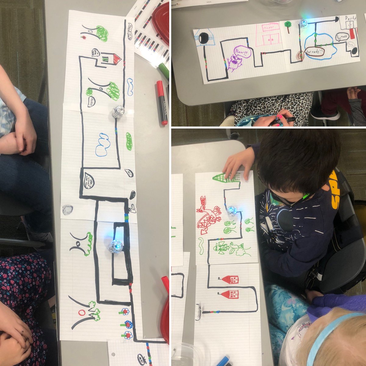 parkers_class's tweet photo. Thank you @SaskCode ! The Grade 3 students loved coding. Every Ozobot had a different story to tell.  #coding #literacy #science https://t.co/8i4HKfaCFZ