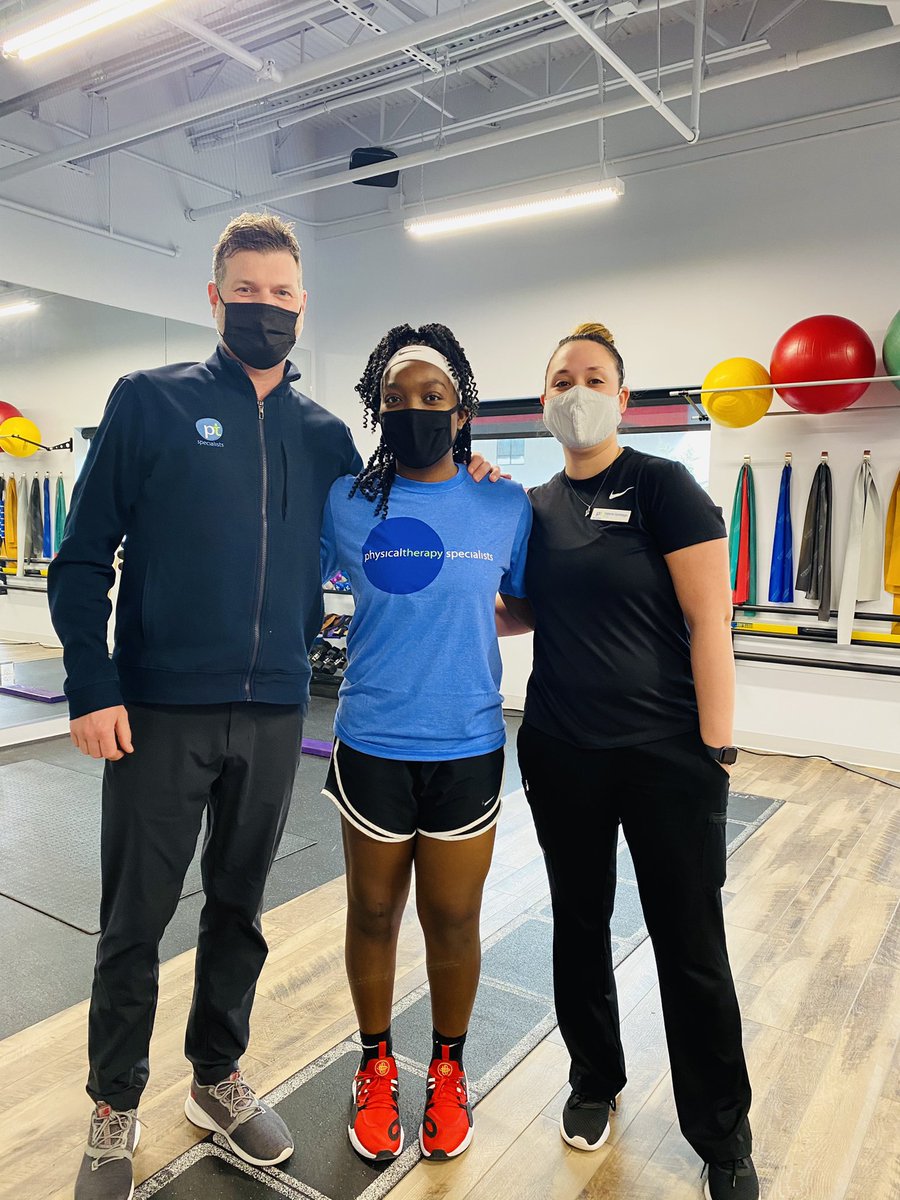 MatTyawna's tweet photo. Got that release from Physical Therapy today!  Time to grind and get ready for @SouthwesternU @SUPirates @SUPiratesWBB! 🏀💛🤍🖤Big thanks to Physical Therapy Specialist of South Tulsa! @toree__t #GrindOn #GoPirates https://t.co/GjRjVHI8z8