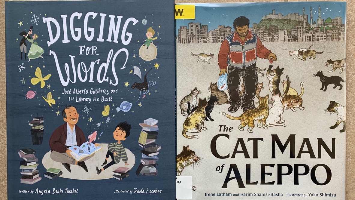 José rescues books, Alaa rescues cats. Both men spread joy through kindness and commitment. Pair and compare!📚💛
@angkunkel @paolaesco8ar @Irene_Latham @arabinalabama @yukoart 
Happy #InternationalChildrensBookDay  🎉 @USBBY @penguinkids @RHCBEducators