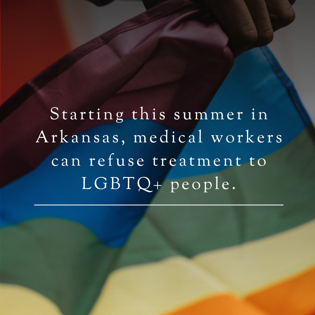LeWorldia's tweet photo. This bill is an attempt to make it easier to discriminate against the LGBTQ+ community. When you become a public medical provider, it's your duty to help everyone.
Here's how you contact Gov. Hutchinson: 
501-682-2345 &amp; asa.hutchinson@governor.arkansas.gov https://t.co/Q7MYQWWlBE https://t.co/HuD4DenUpg