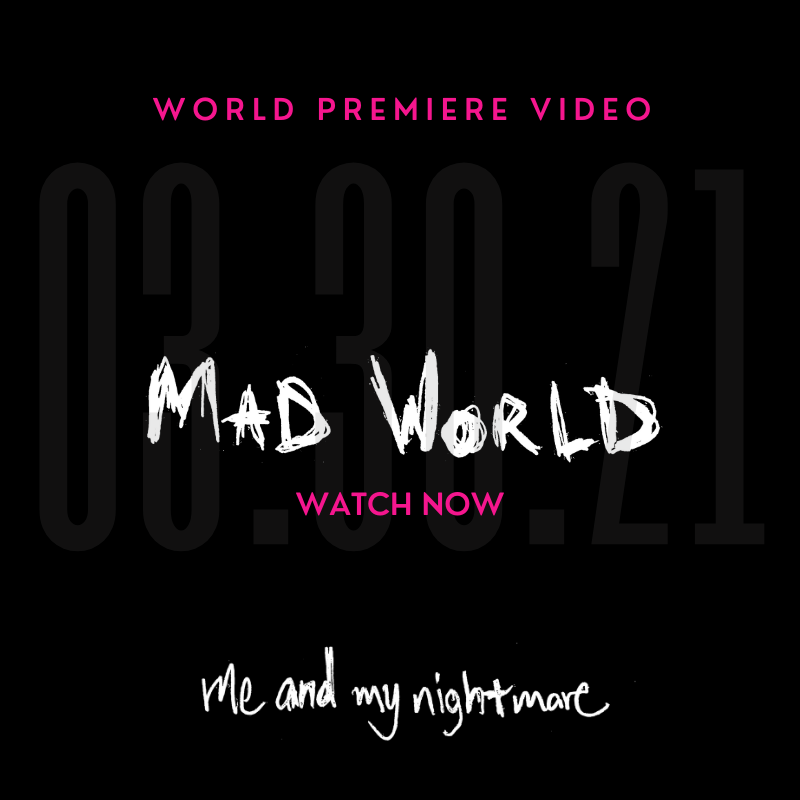 BubbleGurlLA's tweet photo. Watch the Me And My Nightmare MAD WORLD Video World Premiere! Thank you @MusicNewsWeb! @MAMNband @bubblegurlusa 

https://t.co/quYpno3KnN https://t.co/AhEXxr0ZLE