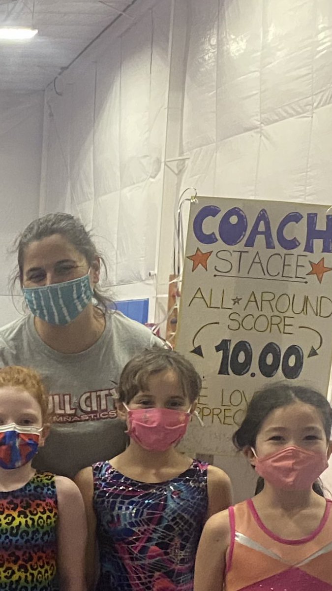 BullCityGym's tweet photo. This little Bronze team sure has a BIG heart! Coaches were shown some appreciation with posters and a parade in their honor! ♥️🖤
#coachappreciation
#bullcitygymnastics https://t.co/zy4P7CewDj