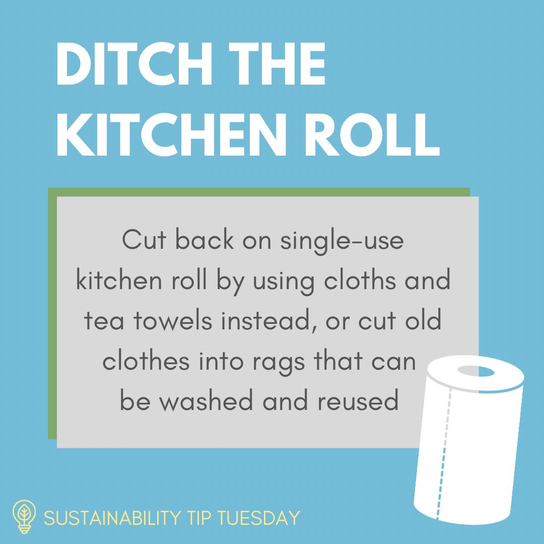 A simple #TipTuesday to cut down on single-use items in your kitchen! 🧻👩🏽‍🍳