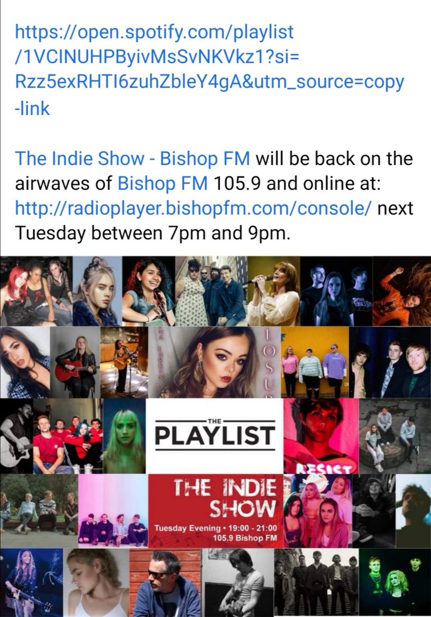 We'd like to thank tonight's #featuredartist <a href="/ElenaLarkin/">Elena Larkin</a>

We also played - Part 1 <a href="/twisthelixband/">Twist Helix</a>
<a href="/Jodie_Fitz/">Jodie Fitzgibbon</a> <a href="/amileighmusic/">amileighmusic</a>
<a href="/chloenattrass/">chloe</a> @theukthieves
<a href="/saltwater_sun/">𝘚𝘢𝘭𝘵𝘸𝘢𝘵𝘦𝘳 𝘚𝘶𝘯</a> <a href="/shedrewthegun/">she drew the gun</a>
@CatRyan17 @DeepSleepUK
<a href="/echotapeuk/">Echotape</a> <a href="/komparrison/">Komparrison🖤</a>
@whoistanners

open.spotify.com/playlist/1VCIN…