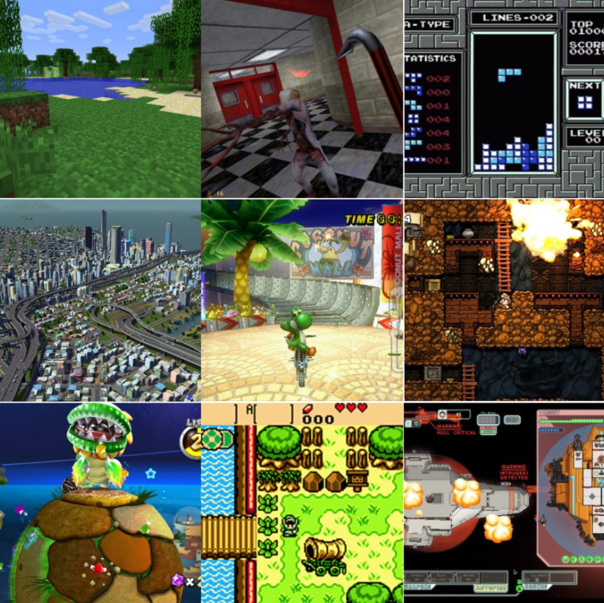 ianthemix's tweet photo. My video game 3x3 (thanks @anaguma_no_koe for the idea) https://t.co/WT1joIQuc0