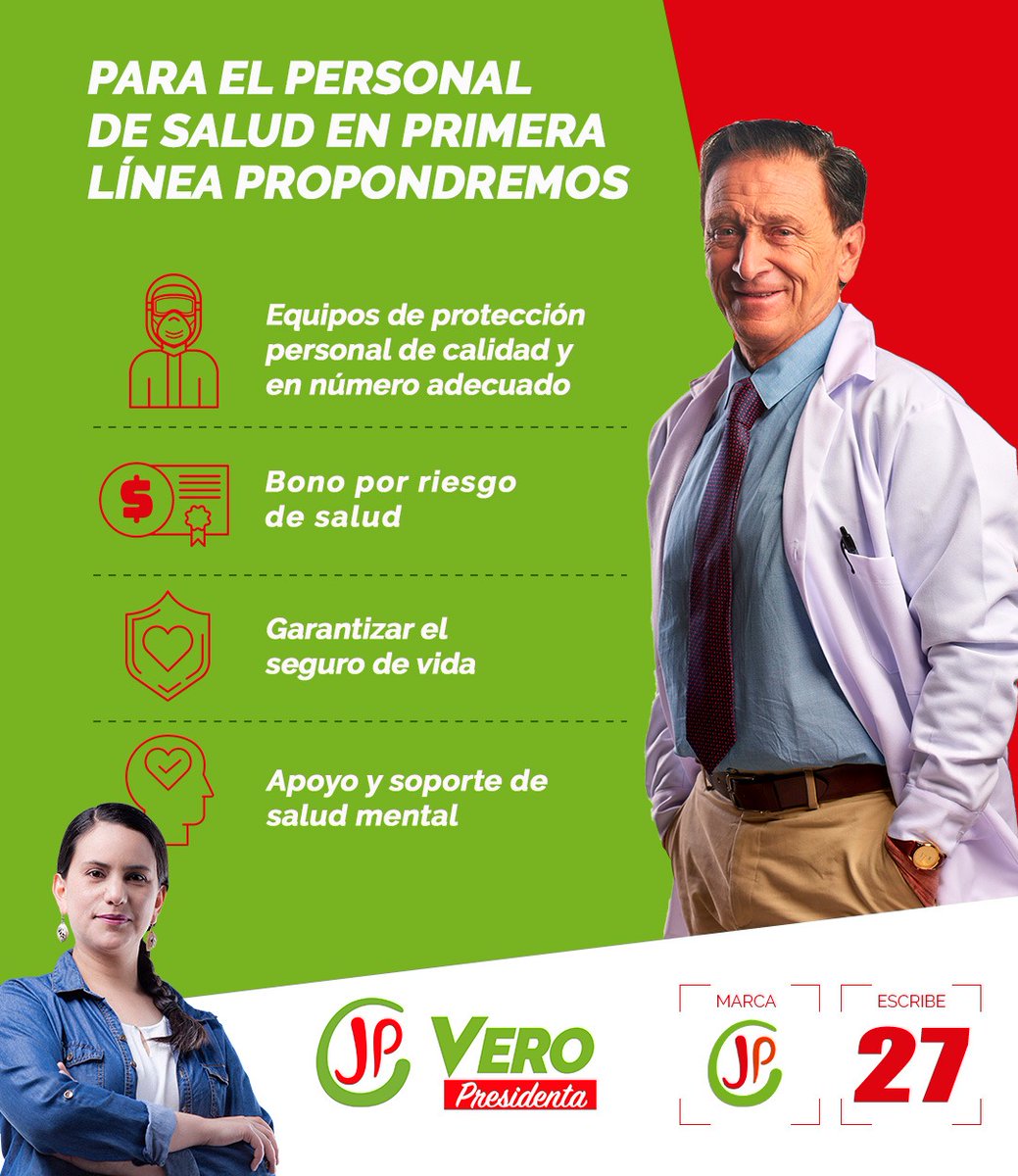 DrGlaveTestino's tweet photo. Desde @JuntosporPeru me comprometo a mejorar la situación del personal de salud en primera línea, cientos de colegas quienes han sido los más afectados en esta pandemia.
#JP27 #EquipoDeValientes https://t.co/0yfh4hNDef