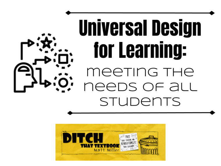 jmattmiller's tweet photo. Universal Design for Learning: Meeting the needs of all students

https://t.co/sunMpiezR0

#ditchbook https://t.co/ed6YpJpckh