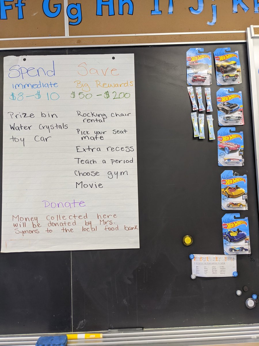 The introduction to our class economy was amazing and the students are so excited to add ideas of ways to earn and spend their money! #financialliteracy