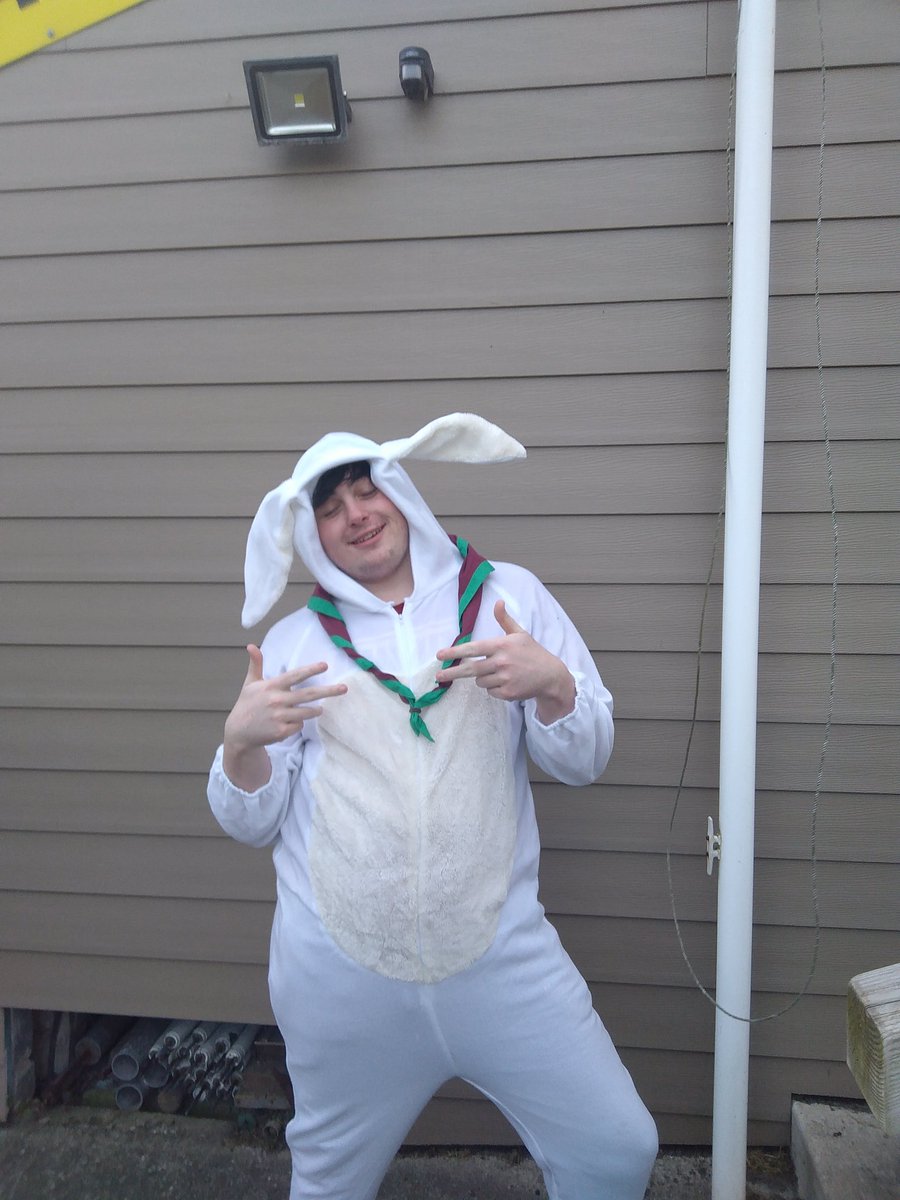 Even the Easter Bunny is excited to back to face to face scouting this week!