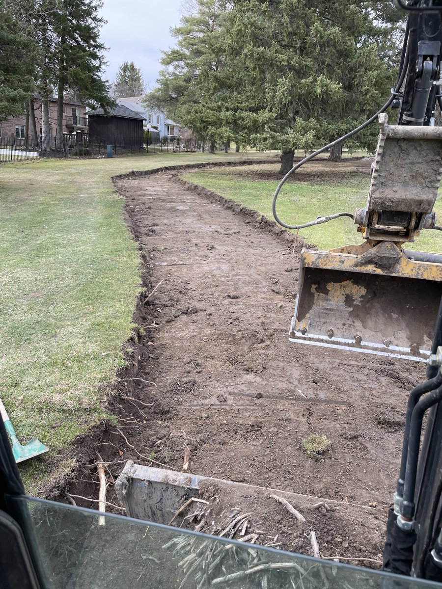 Spring prep and projects are going well ⁦@BayviewClub⁩ - topdressing, deeptine, brush and roll on greens complete and #11 cart path extension continues.