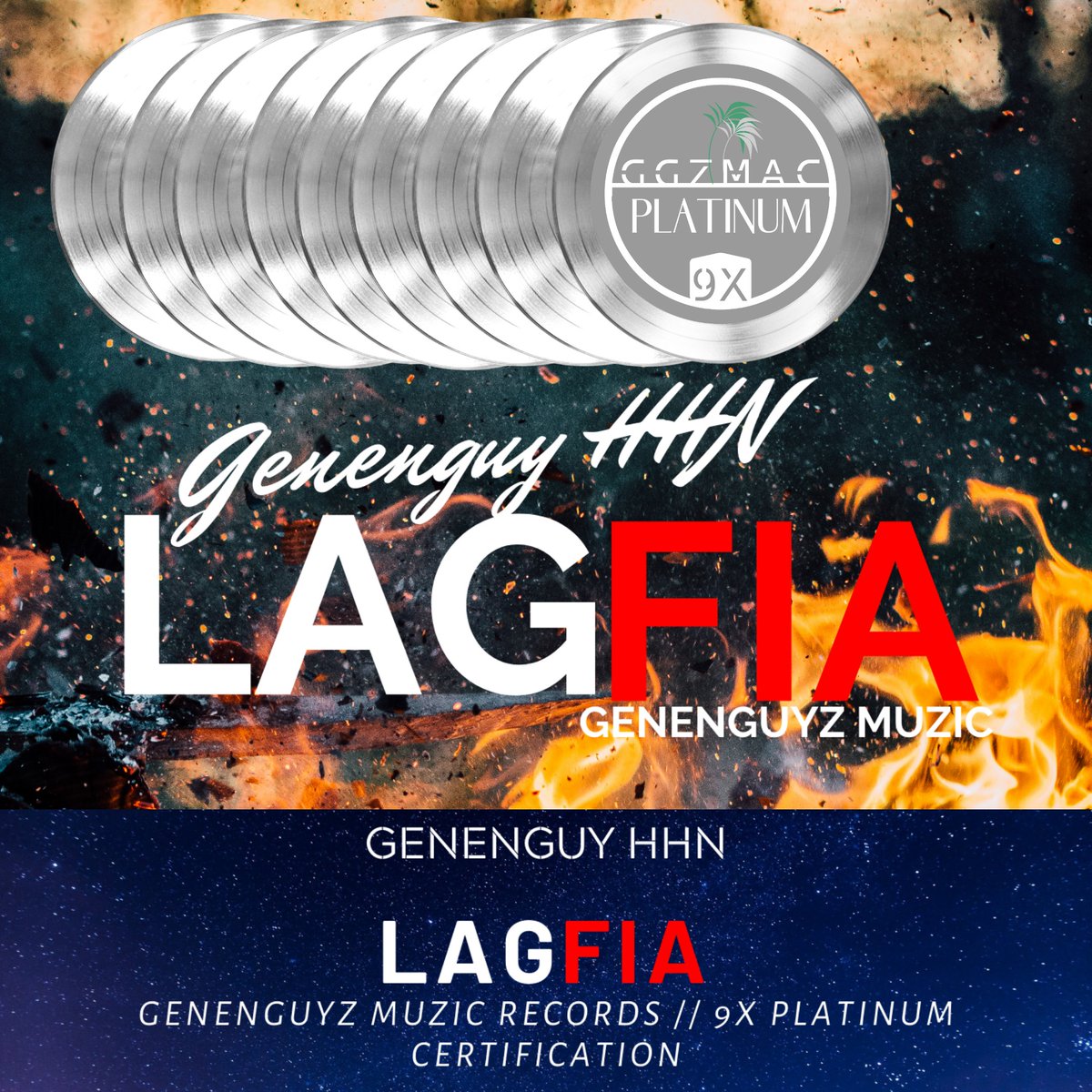 ggzmac's tweet photo. Yes it got there Congrats🎉 to @Ngborgique for taking LagFia to 9× Platinum💿💿💿💿💿💿💿💿💿 wow🌟 the very first. @genenguyzmuzic https://t.co/8a6oNYjKhZ