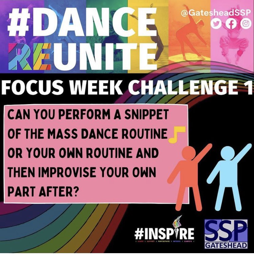 creativedancec4's tweet photo. 📣Calling all Gateshead schools who have been involved in our #Dancereunite campaign a HUGE Well Done to you all.🙌👏 We are looking forward to seeing your final performances. Check out the dance challenges below.👍Get involved and be part of it.😊@creativedancec4 @GatesheadSSP https://t.co/GxWC7cPwv3
