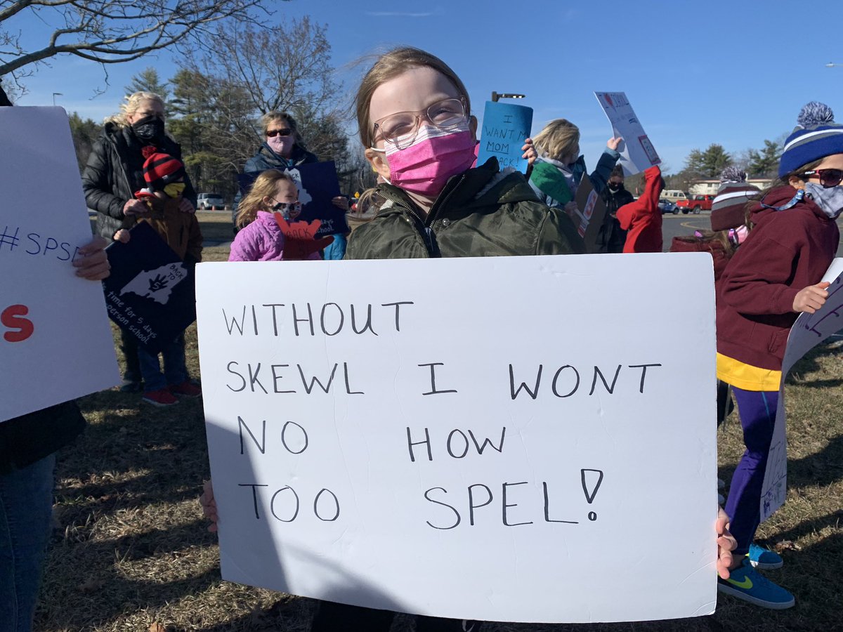 TStackhouseWMTW's tweet photo. Families have gathered outside the Augusta Civic Center in an effort to encourage lawmakers to support their advocacy to fully reopen schools. Campaign is called: #Backto5 @WMTWTV https://t.co/8cWetQx2Dz