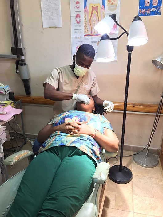 blessbackworld's tweet photo. Natacha is a young woman who lives in Leogane - about 20 minutes NE of Grand-Goave. She had been suffering in pain from a toothache for quite some time. We would like to thank Dr. Chris Kibler and others who support the dental clinic and help provide the needed supplies. https://t.co/6S582xV96f