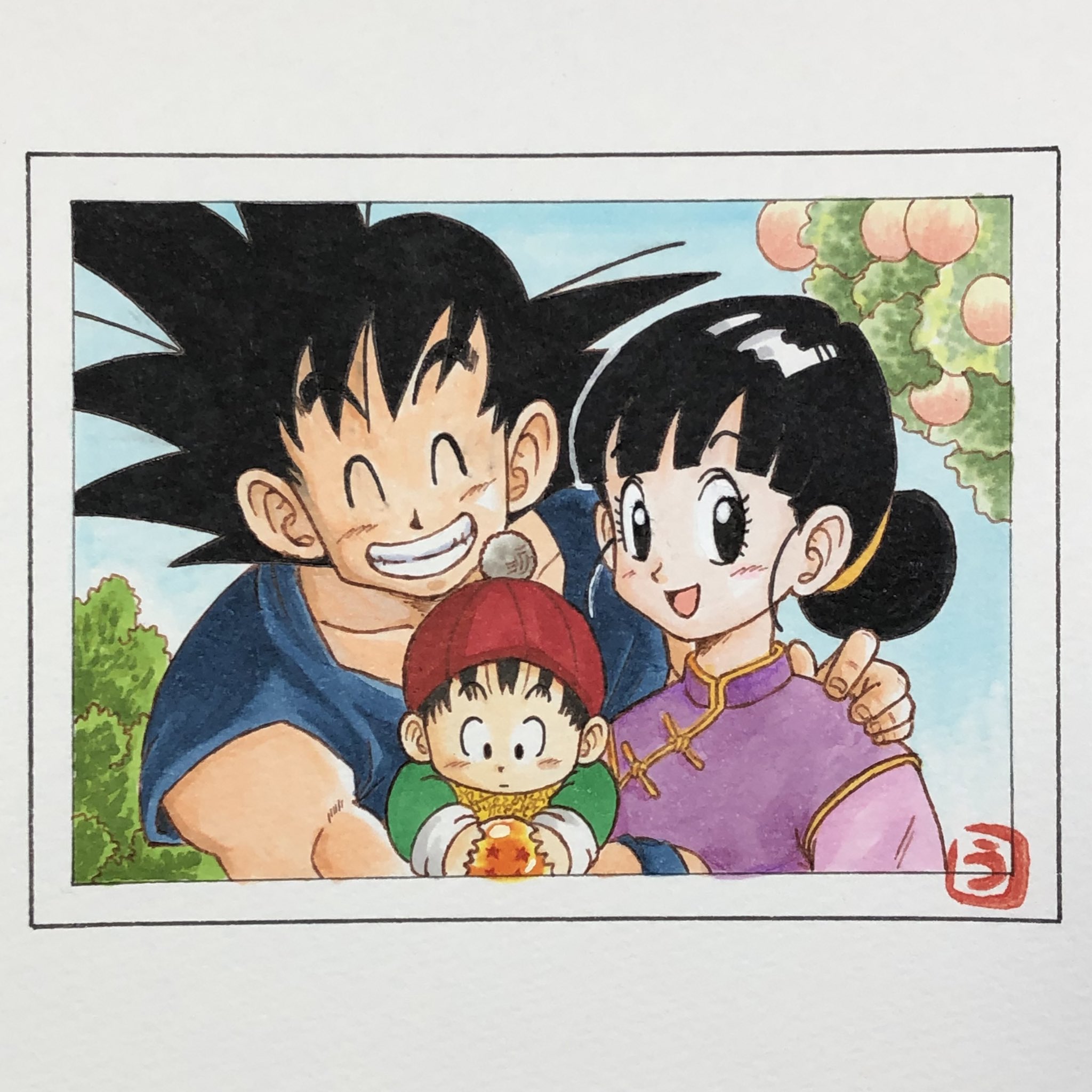 ドラゴンボールの絵 孫悟空（幼少期）のイラストのメイキング