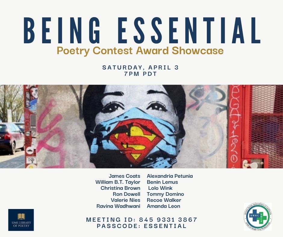 communitylitla's tweet photo. Join The Sims Library of Poetry this Saturday for their first Poetry Award Showcase! They are showcasing the participants in the Being Essential Poetry Contest. The winner will also be announced during the show. 

Mark your calendars. Save the Meeting ID. See you Saturday! https://t.co/RF6qh9j2Ky
