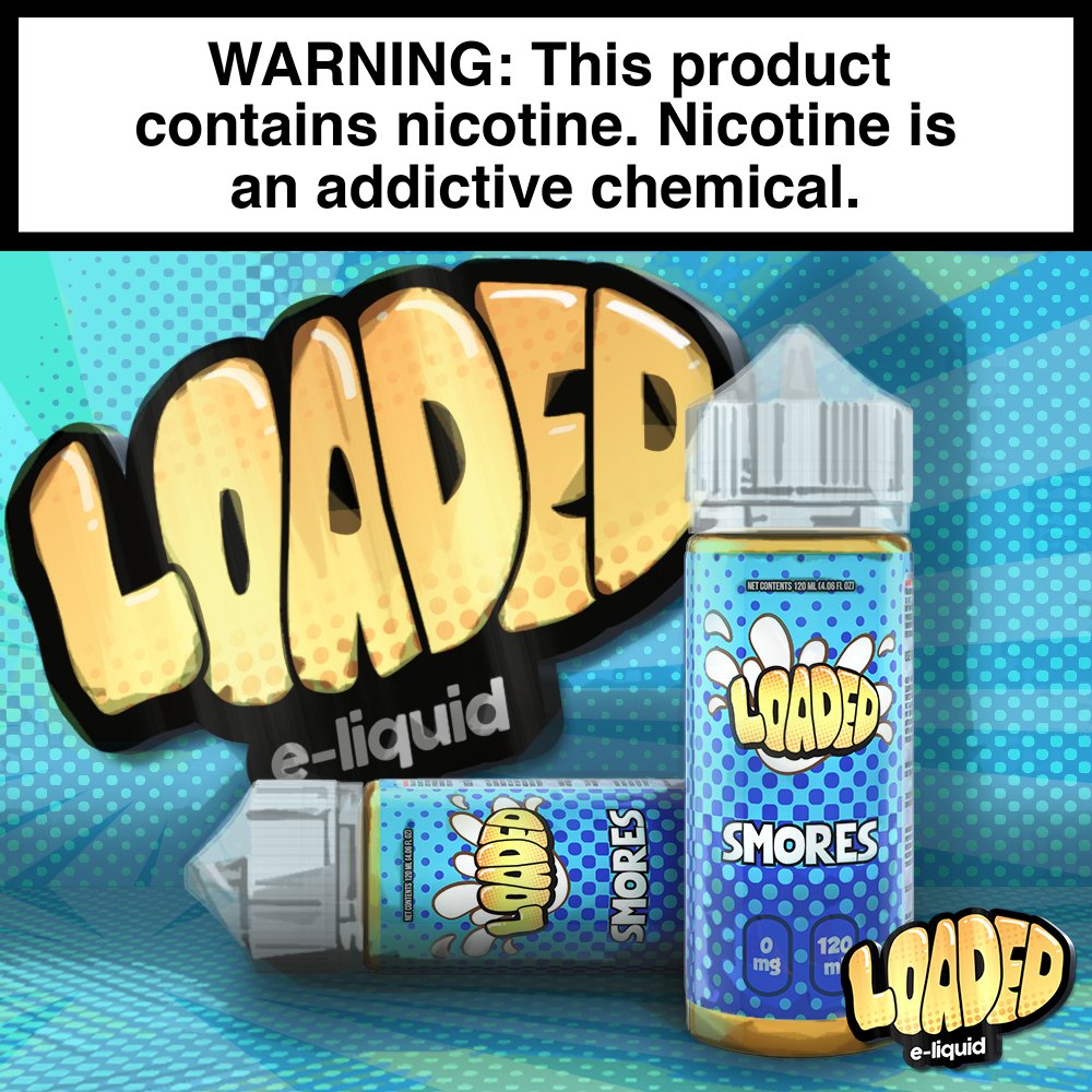 loaded_ejuice's tweet photo. Vape Smores until your heart's content! 😁
Flavors of graham crackers with delicious rich chocolate, wrapped in warm gooey marshmallow goodness!
#Loaded #LoadedELiquid #LetsGetLoaded #VapeAllDay #VapersChoice #Smores #Desserts https://t.co/tg2UmDyefS