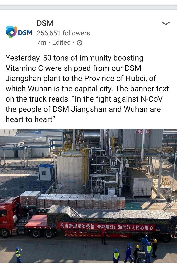 💯 Korona Çin mucizesi nasıl oldu diye soranlara; 

Wuhan şehrine 2020 Şubat'ında 50 Ton #CVitamini getirildi ve hastalığın seyrine göre tedavi protokolüne işlendi. 

Aynı gün CNN ve Batı Medyası, 

C ve D Vitamini başta olmak üzere doğal yöntemleri karalamaya başladılar..