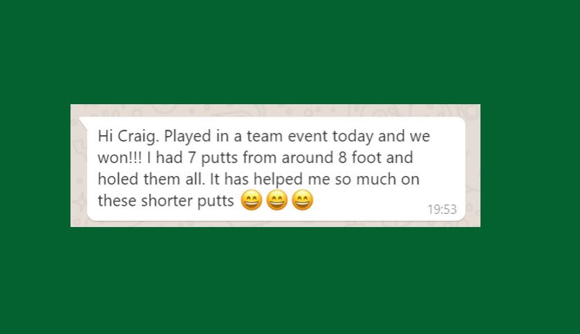 planefacegolf's tweet image. Great to hear from one of our customers today. Get yours now at planefacegolf.co.uk #putting #puttingaids #golfinstruction #puttingtips
