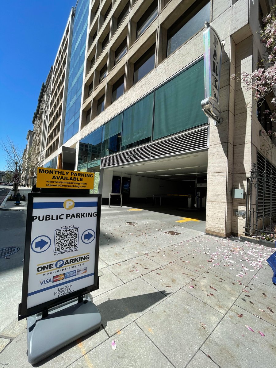OPIWORLD's tweet photo. The future of parking is here! 
Please feel free to apply for monthly parking at our beautiful 1325 G St. location through our street signs!
#PARKing #garage #March2021 #contactless https://t.co/yTXP4mAdcr