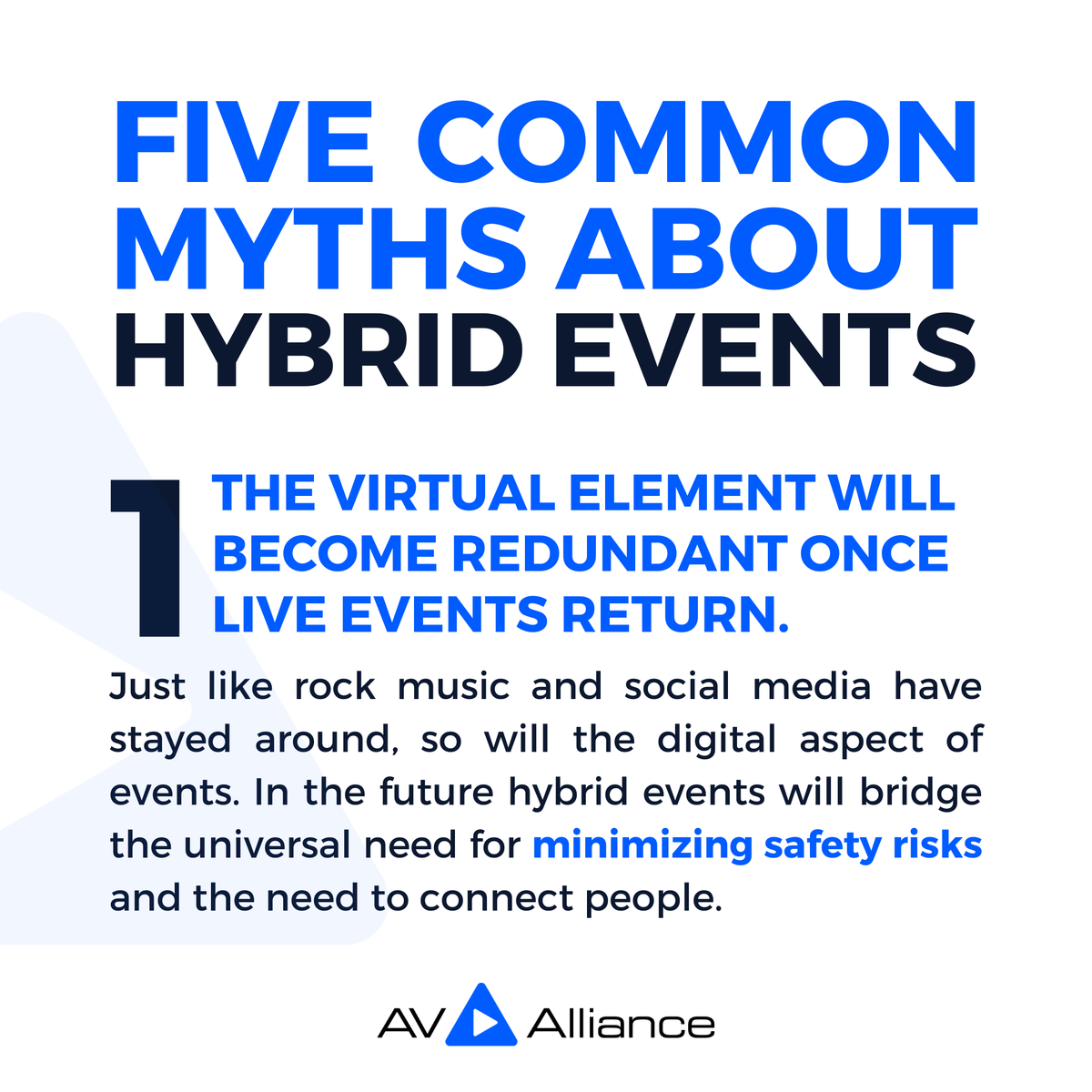 cprmms's tweet photo. Did you know that none of these five common statements are actually true? To help you get familiar with the true essence of #hybridevents, we present you the facts at https://t.co/jSLFwULvoV #AVAlliance we are excited to start creating event experiences for you than ever before! https://t.co/whQlAvgojW
