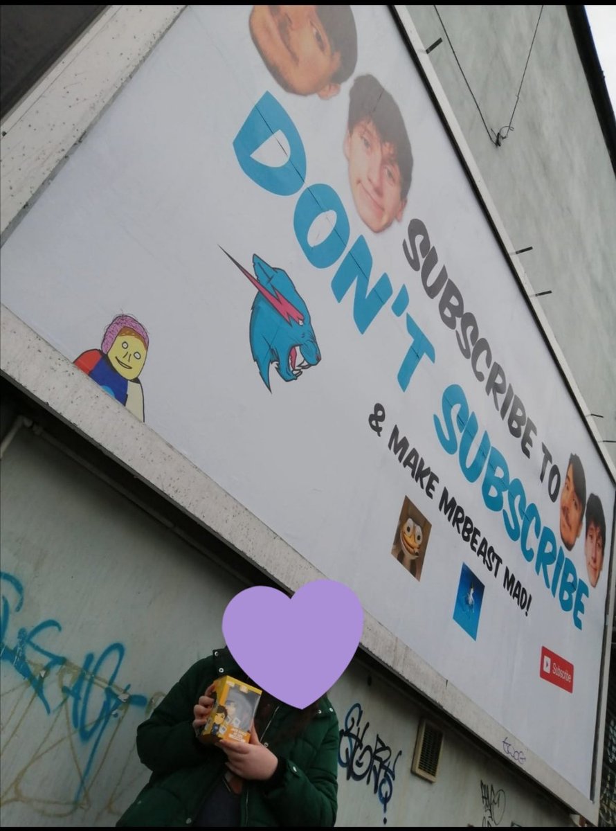 true_ytfangirl's tweet photo. I went to the @JackMasseyWelsh #dontsubscribe billboard last weekend. It was amazing! And I brought my JackSucksAtLife YOUTOOZ! @youtooz ππ§‘ https://t.co/rAPyyndwhT