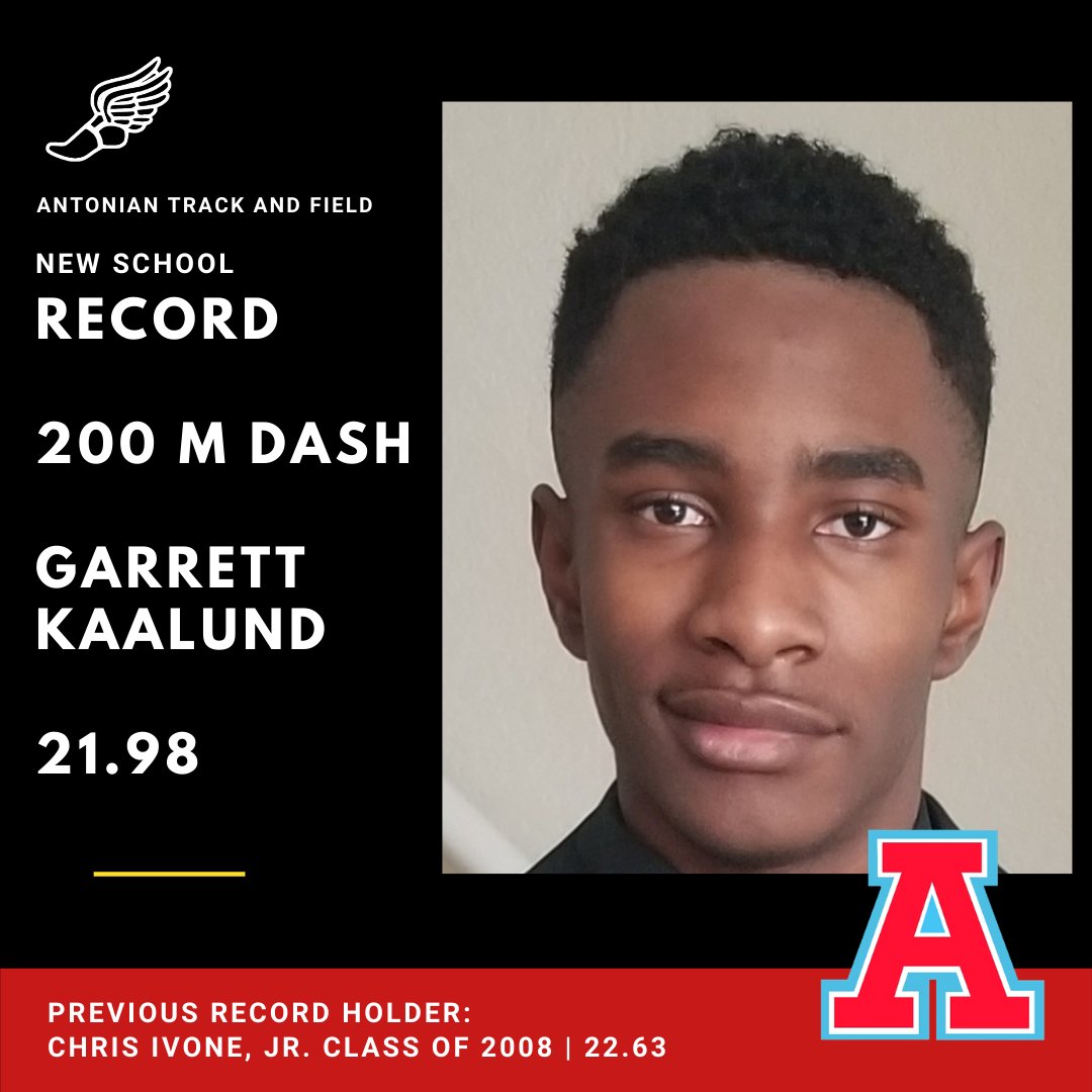 acpapaches's tweet photo. Congratulations to Garrett Kaalund for setting a new school record for the 200 M Dash last Thursday with a time of 21.98.
#acptrackandfield #weareantonian #RollTribe https://t.co/nC9GGmToth