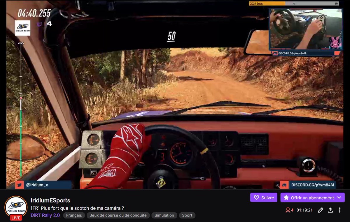 🇬🇧 We are now 4 streamers on our Twitch channel ! Say hi to Lapindrome and his driving skills ! 
🇫🇷 On est maintenant 4 sur la chaîne Twitch ! Dites bonjour à Lapindrome et sa conduite irréprochable !

Twitch.tv/iridiumesports